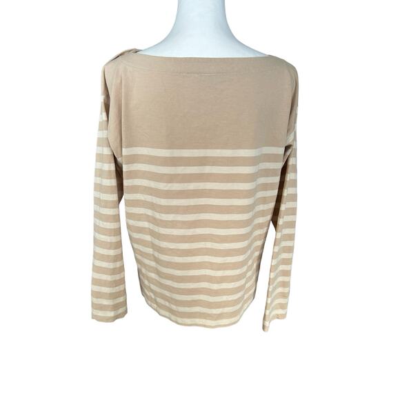 J. Crew Tan  3/4 Sleeve Top Medium - Picture 2 of 4